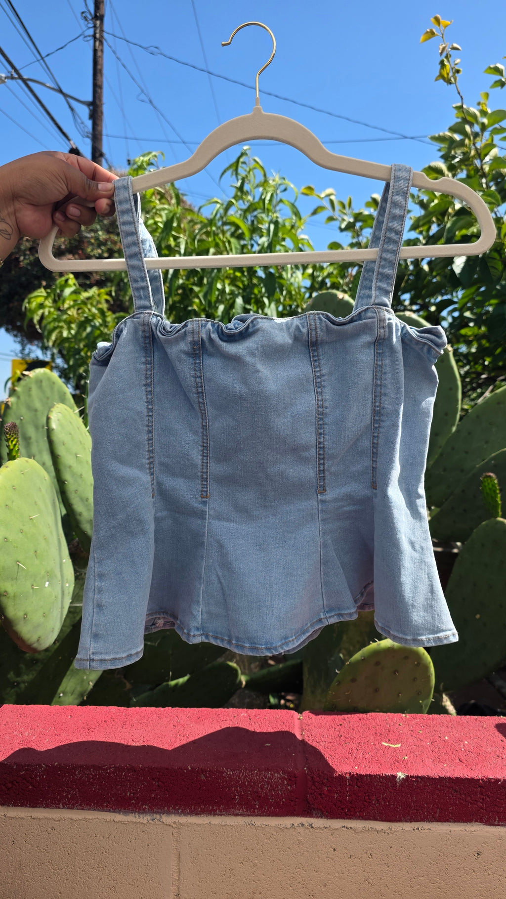 Denim top