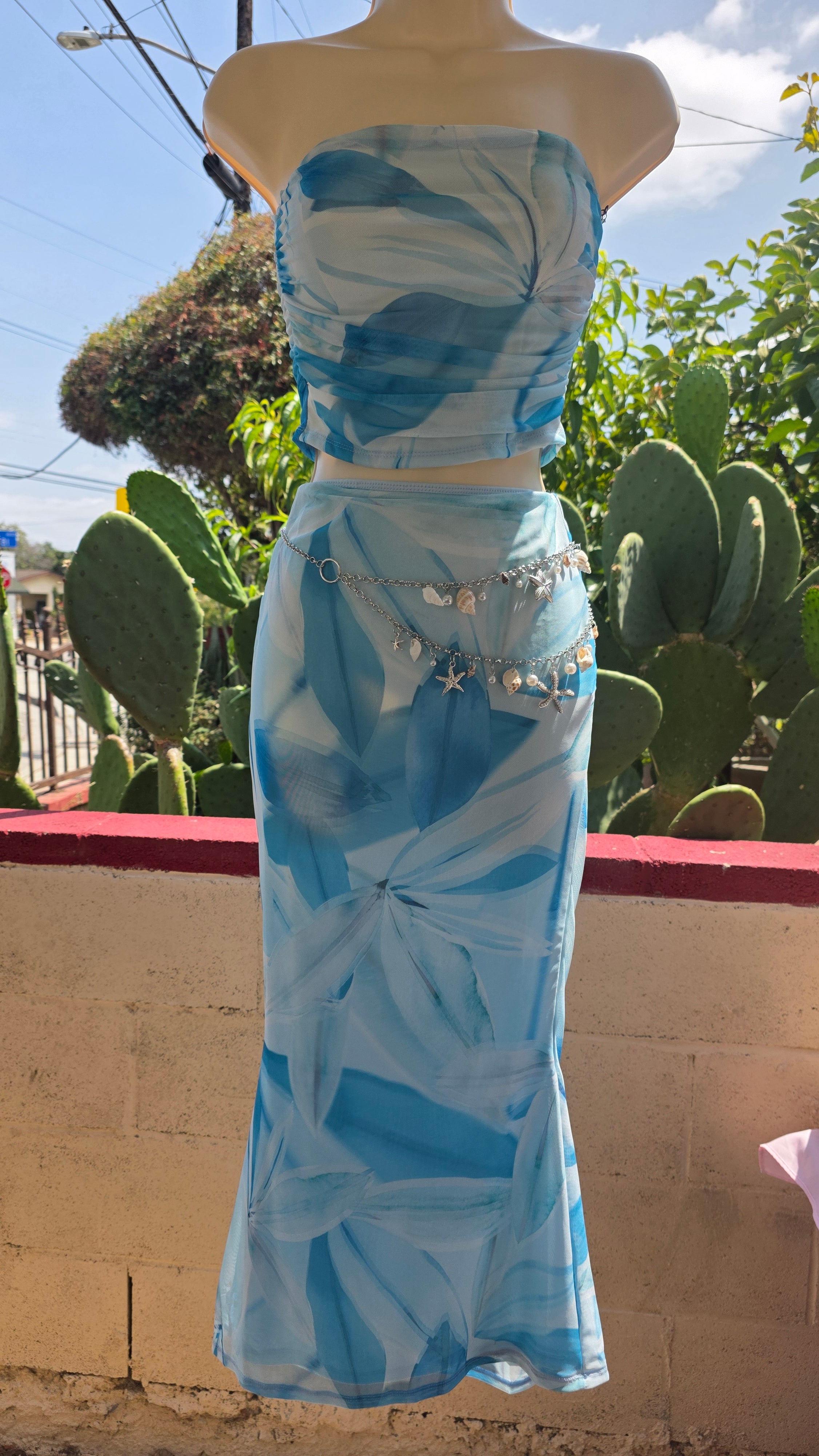 Skirt and crop top set