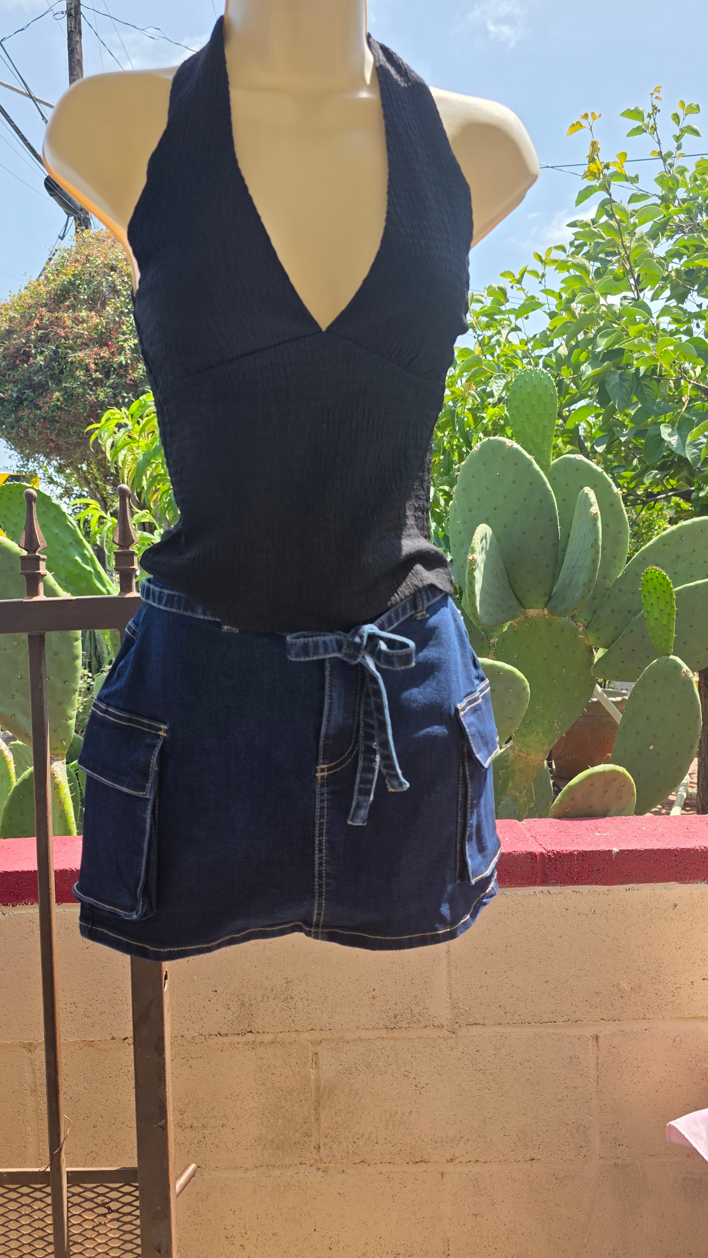 Black Halter Top