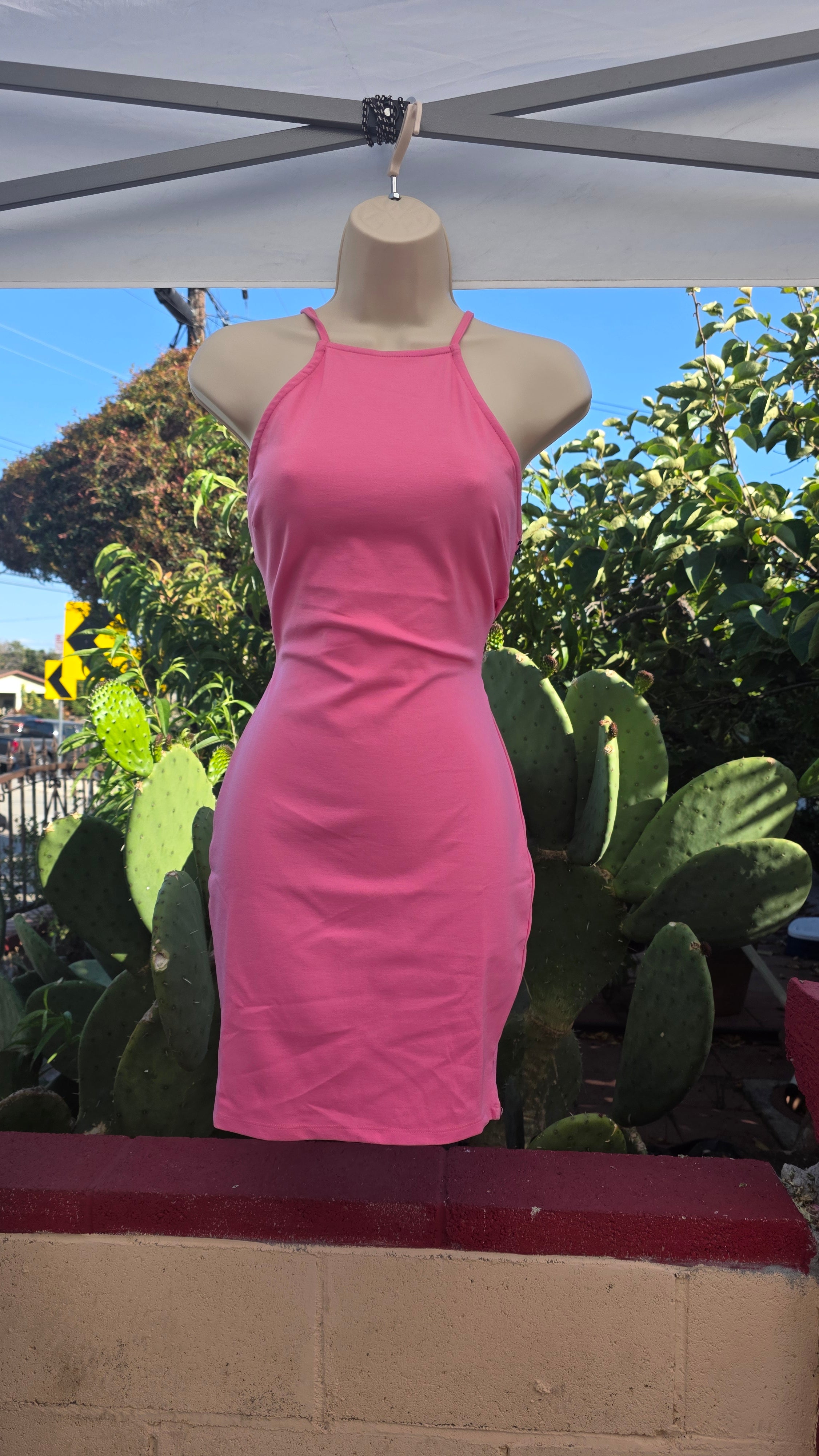 Pink bodycon dress