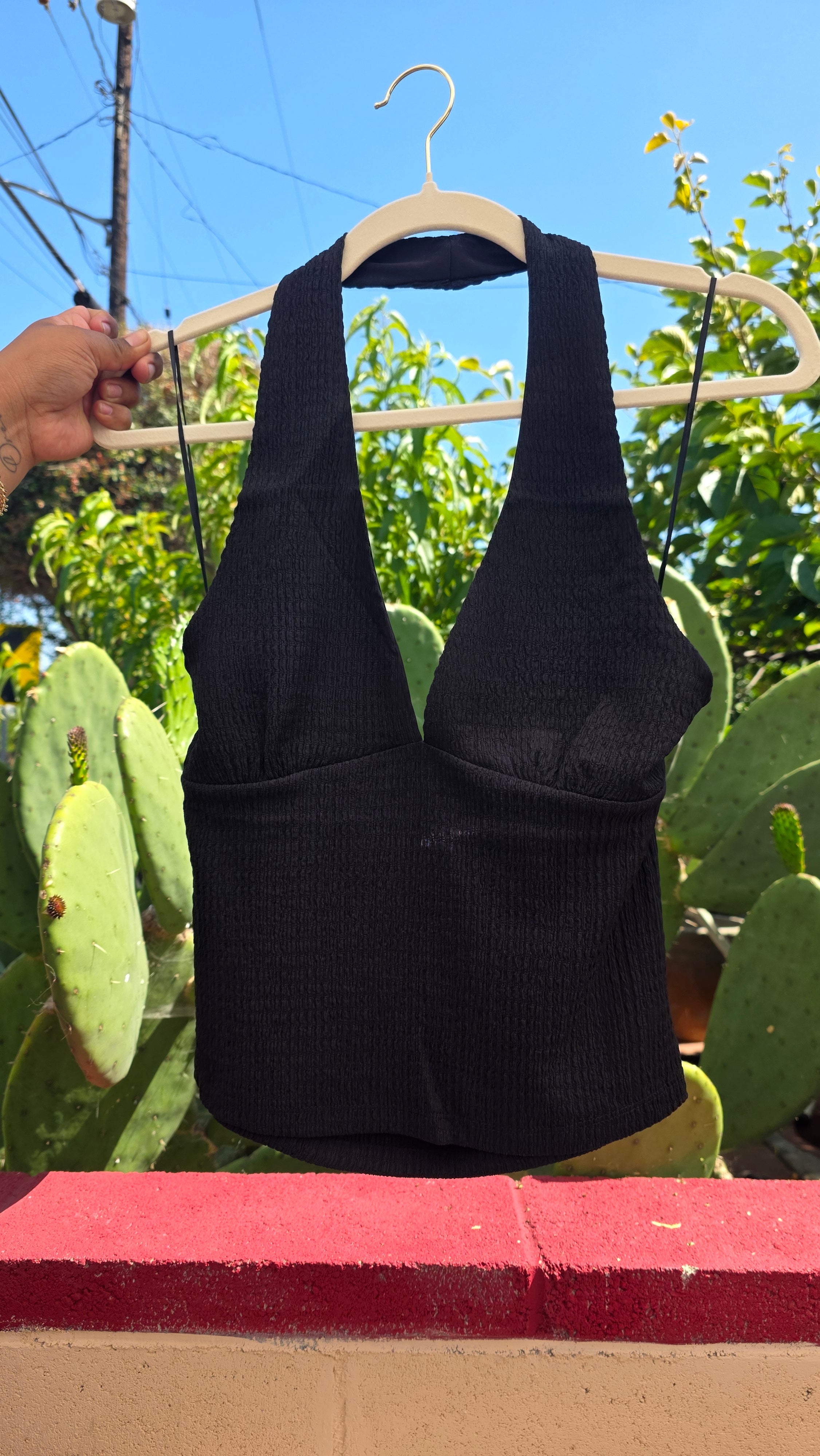 Black Halter Top